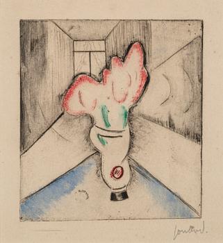 John Jon-And, kolorerad etsning, signerad, utförd 1916.