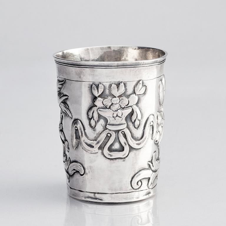 A Russian silver beaker, mark of Feodor Petrov, Moscow 1783.