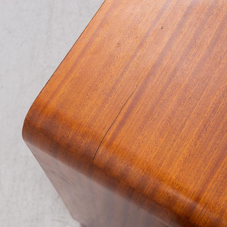 A ahogany-veneered 1940's/50's bookcase.