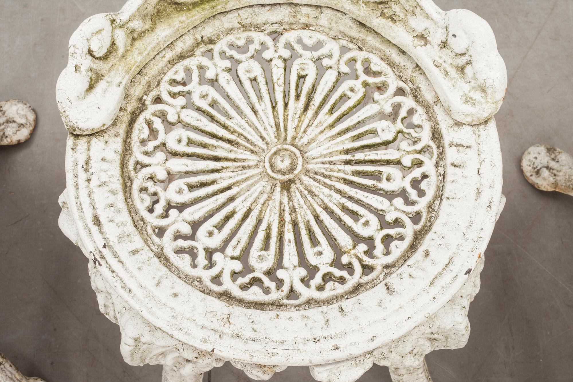 TRÄDGÅRDSGRUPP 4 delar, gjutjärn, 1800-talets andra hälft.