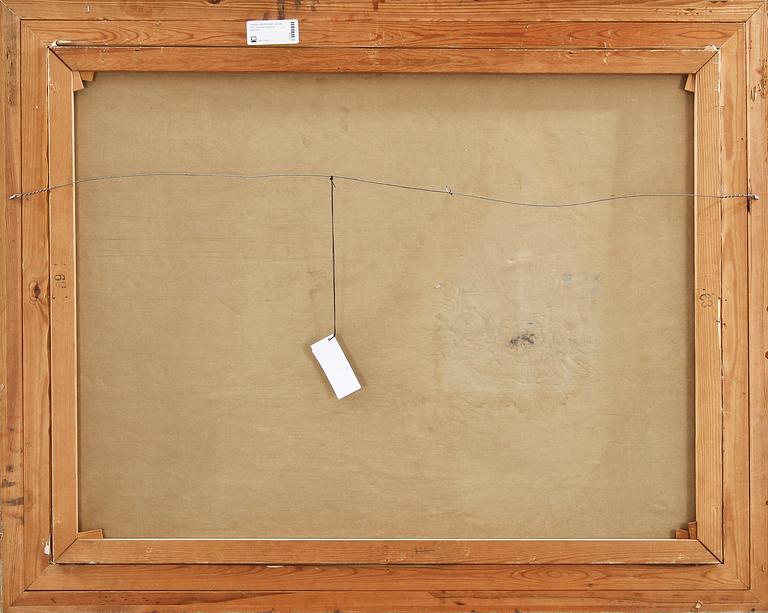 OKÄND KONSTNÄR, olja på duk, sign Nils Sjöberg ?, 1900-tal.