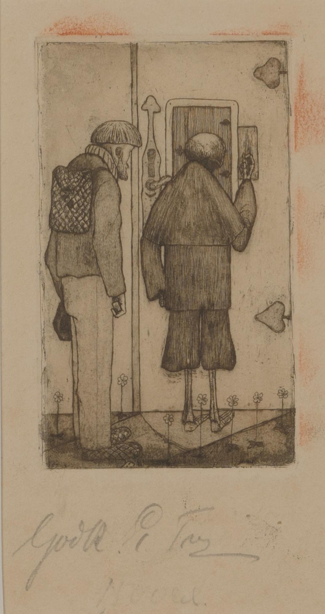 Hugo Simberg, "The peasant and the death at the gate of heaven 1897".