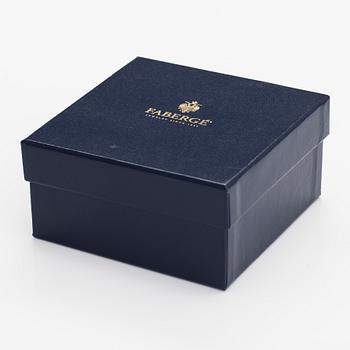 Fabergé, An 18K white gold ring with enamel and diamonds ca. 0.04 ct in total. Victor Mayer.