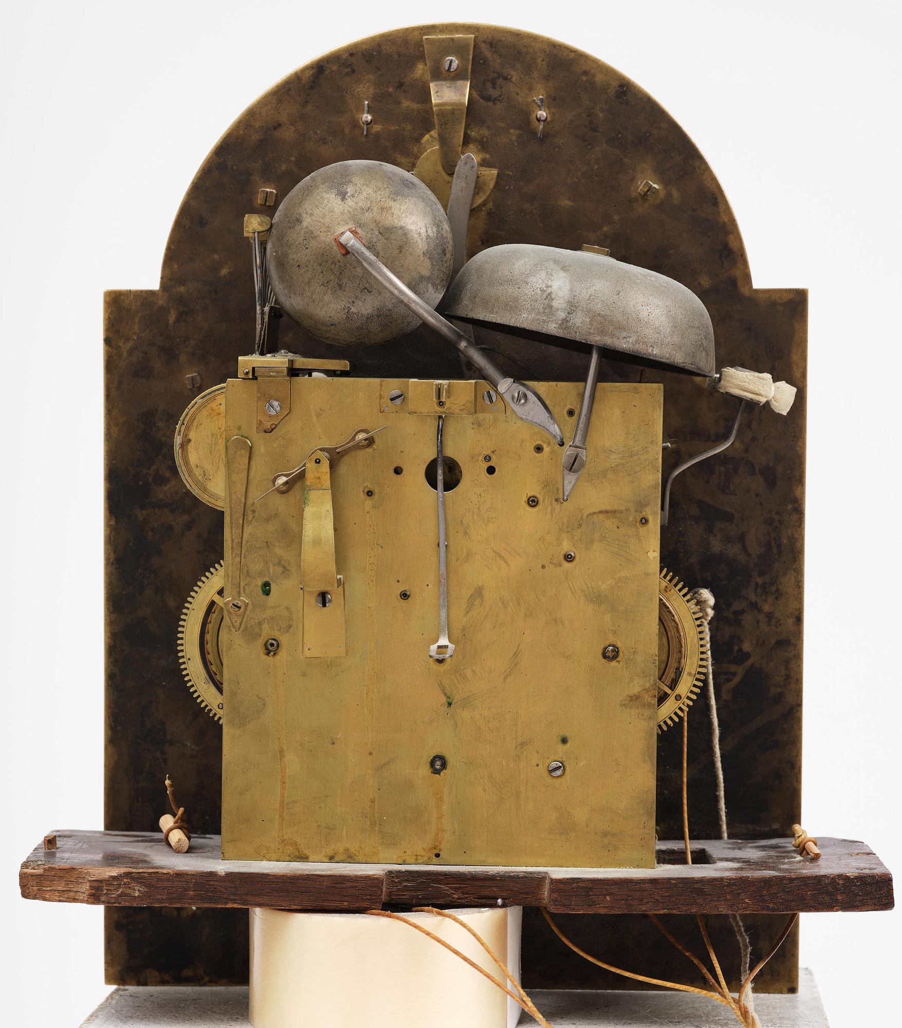 A George II japanned musical longcase clock by William Barrow (watchmaker in London 1700-36).