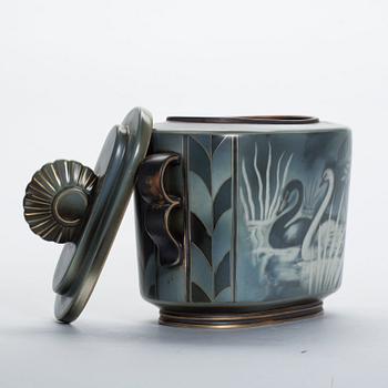 LOCKURNA, "Flambé", stengods, Gunnar Nylund 1900-talets mitt.