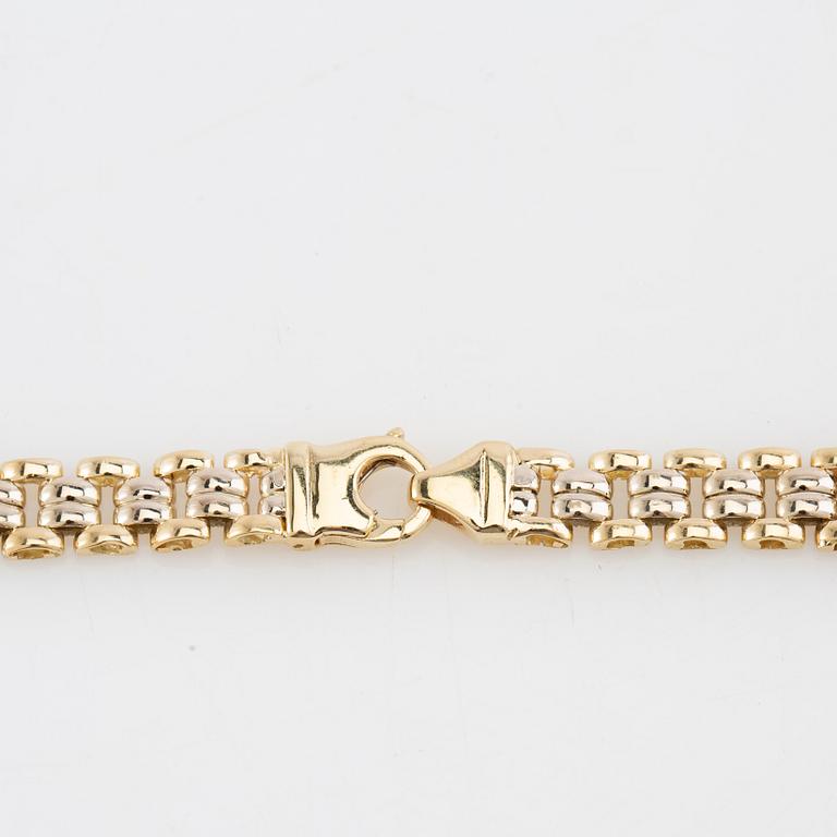 Necklace 18K two-tone gold with cabochon-cut sapphires, Cuccarolo Costante, Vicenza Italy.