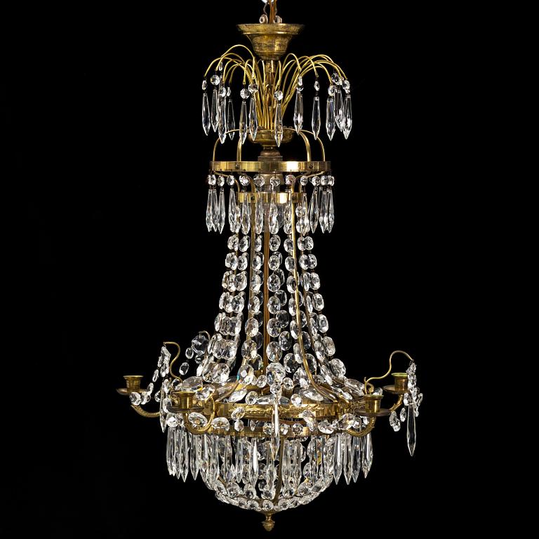A second half of the 20th Century Gustavian style chandelier.