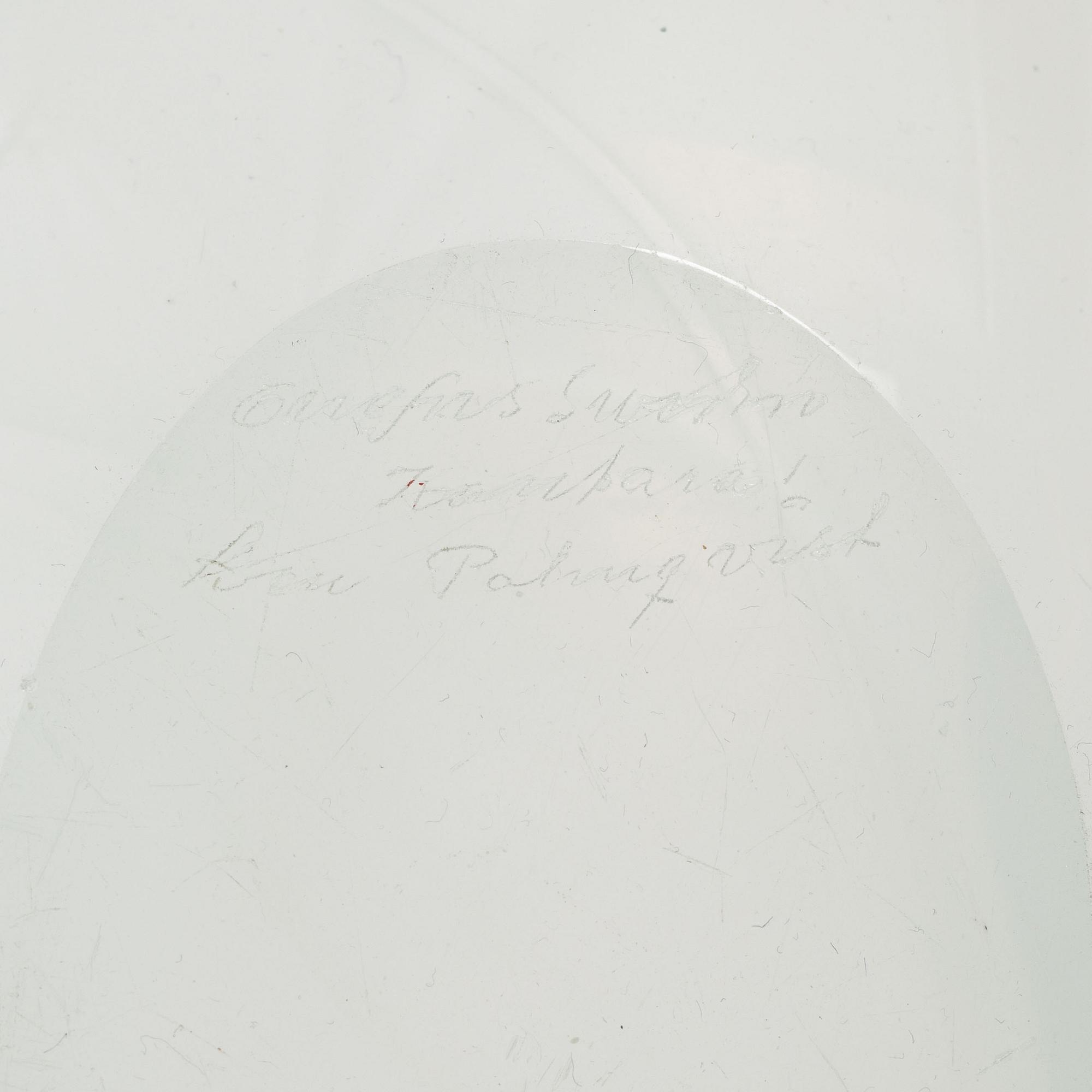 Sven Palmqvist, a signed 'Kantara' glass bowl, Orrefors.