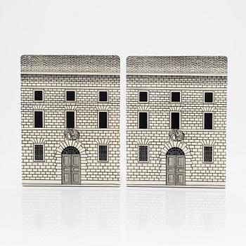 Piero Fornasetti, a pair of metal book stands.