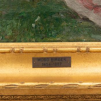 Hugo Birger, tillskriven, Trädgård med vilande kivnnor.