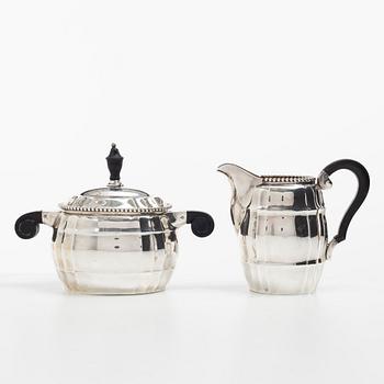 Coffee service, 5 pieces, silver, Hermann Walter, Germany, first half of the 20th century.