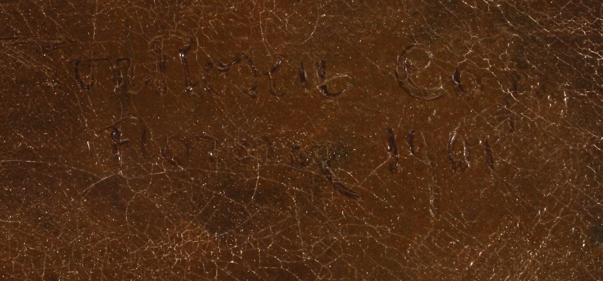 OKÄND KONSTNÄR, olja på duk, sign o dat 1901.