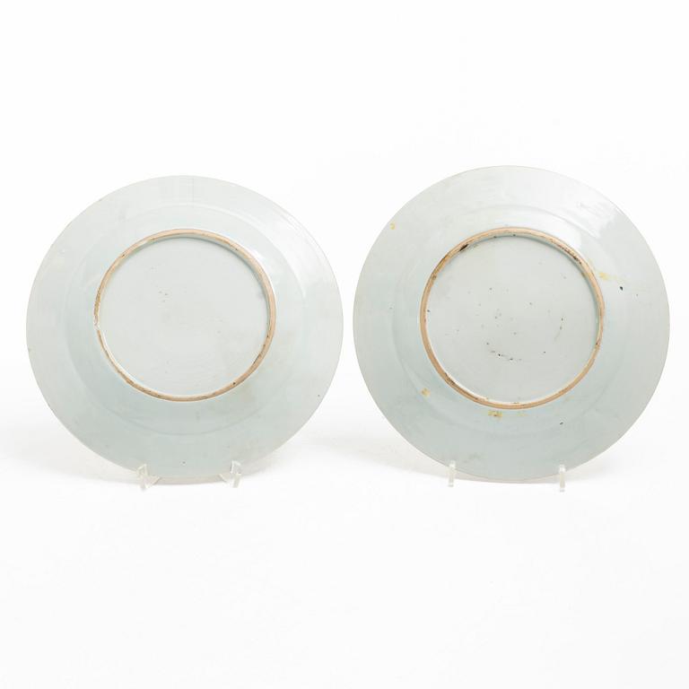 Six Famille Rose porcelain plates, China, Qianlong (1736-95).