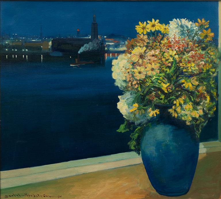 Bertel Bertel-Nordström, Evening View of the City Hall, Stockholm.