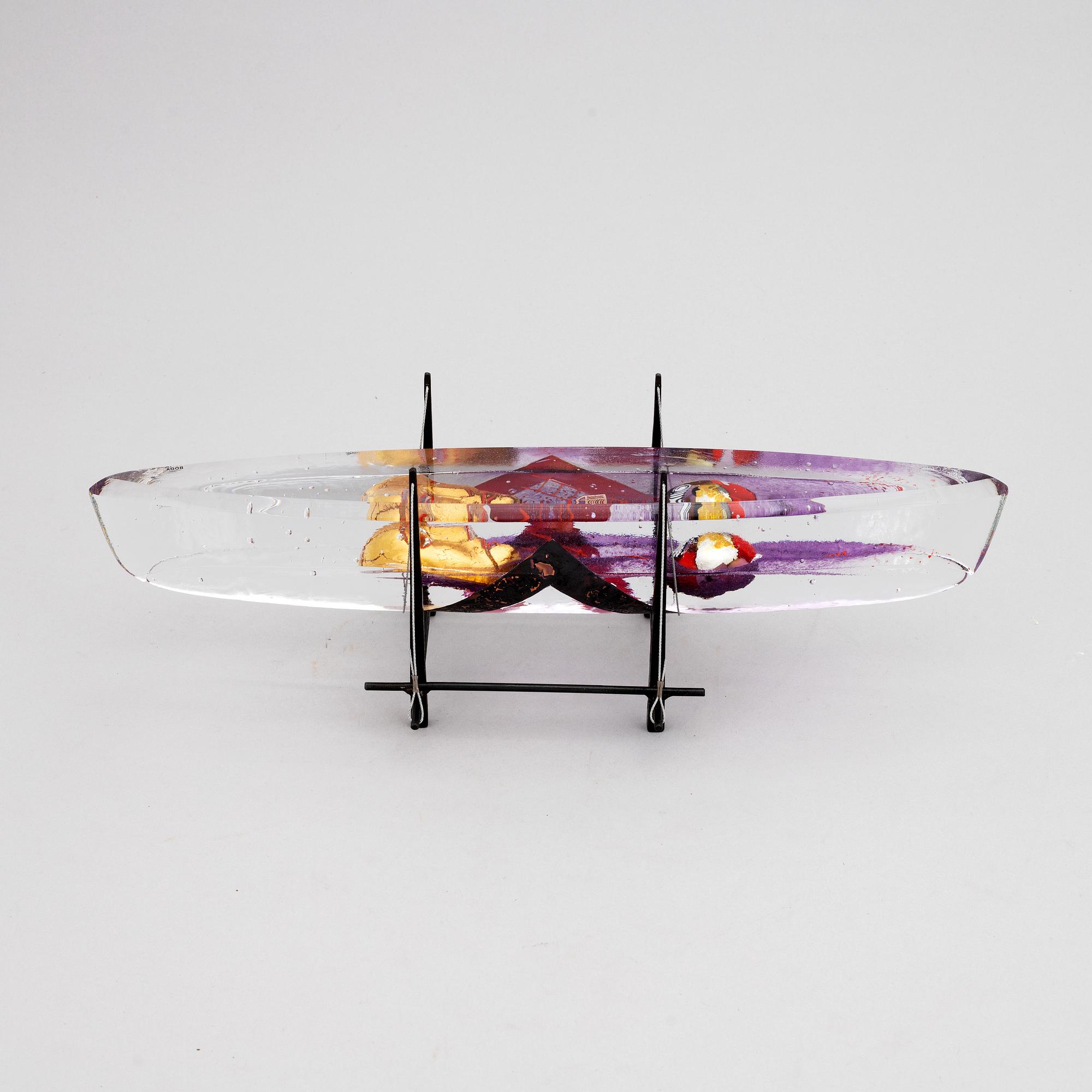 Bertil Vallien, a unique cast glass sculpture "Voyage X", Kosta Boda, Sweden.