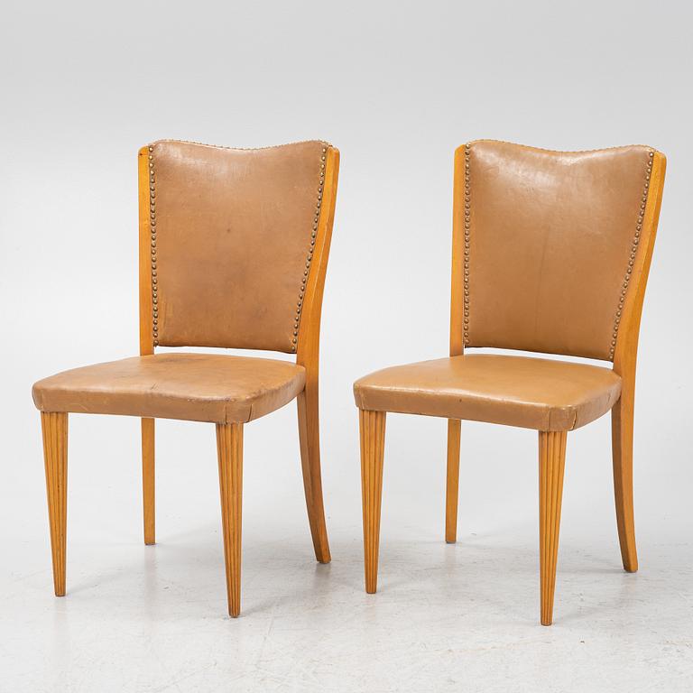 Six SCandinavian Modern chairs, 1940's.