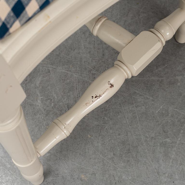 Eight Gustavian style 'Hallunda' chairs from IKEA.