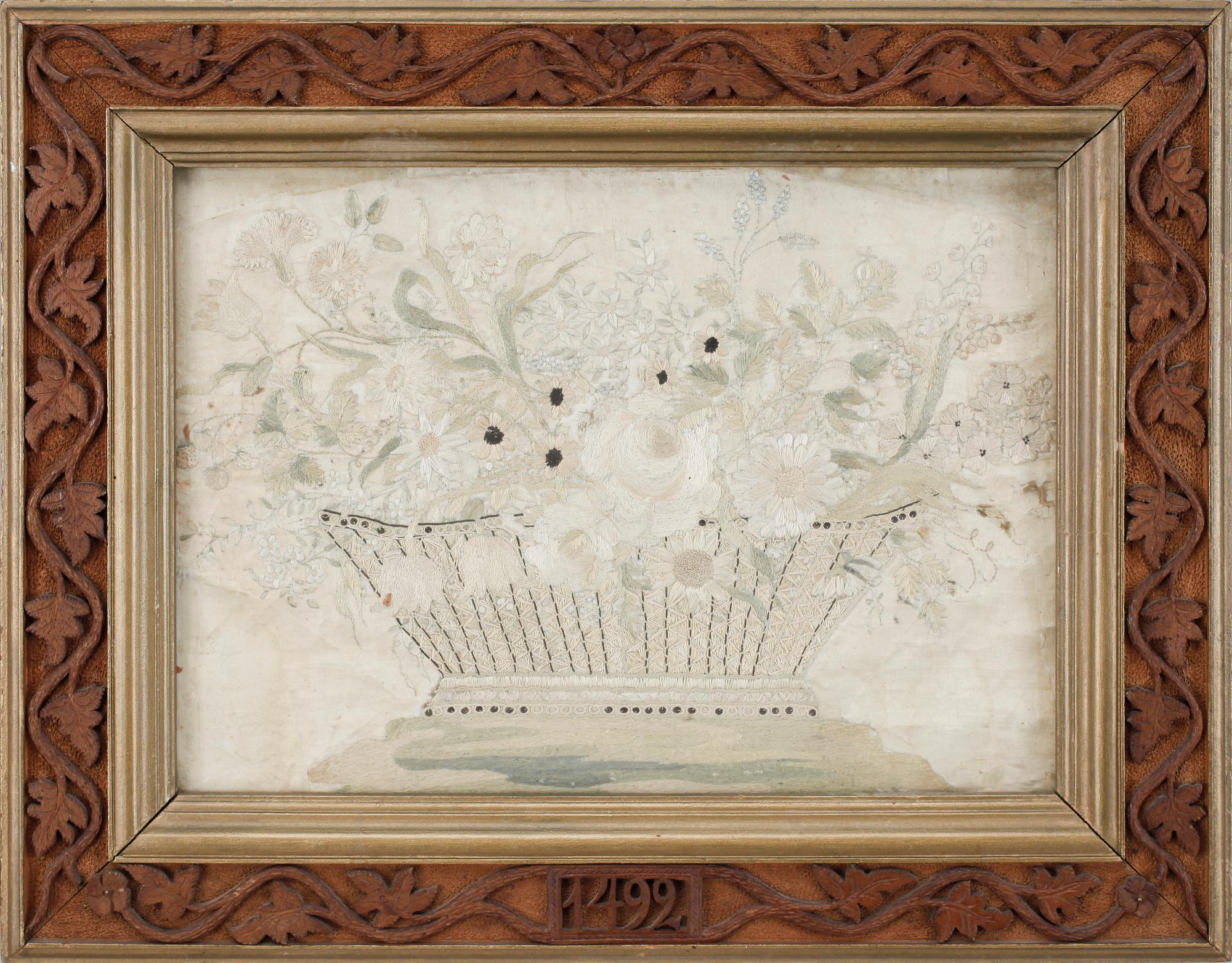 BRODERI, troligen tidigt 1800-tal.