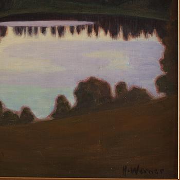 Hilding Werner, Twilight landscape, Glafsfjorden.