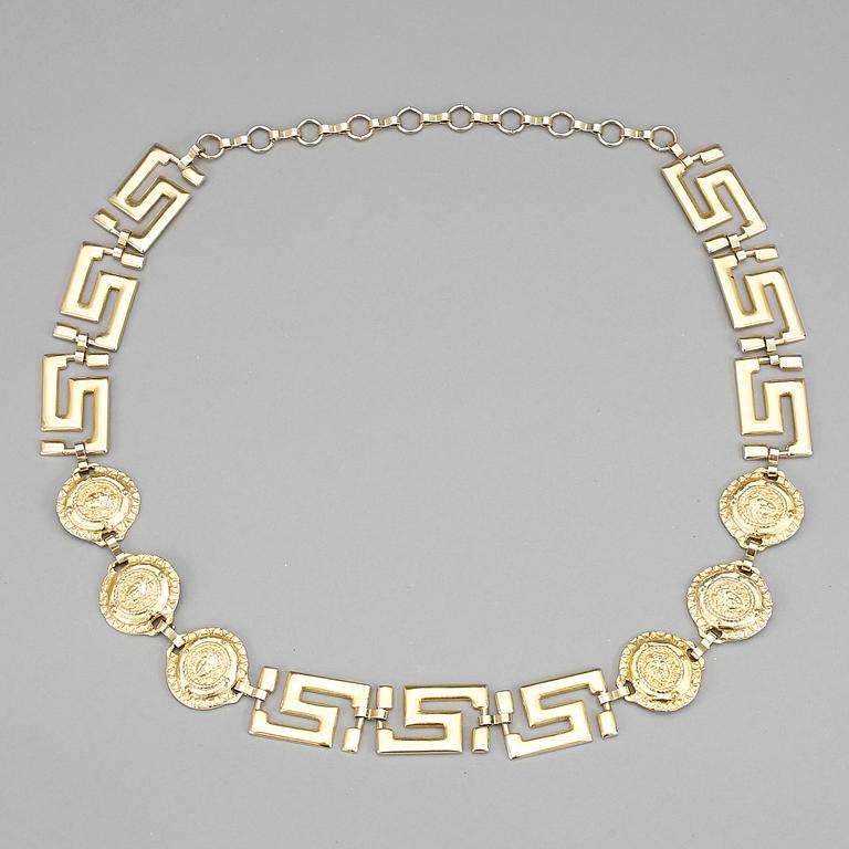 BÄLTE, Versace, gulmetall.