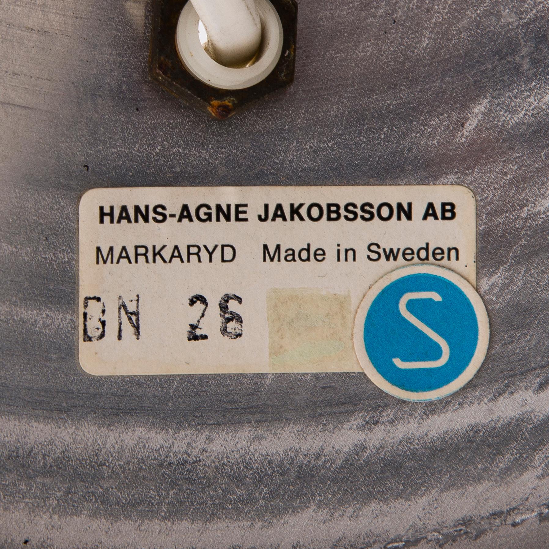 HANS-AGNE JAKOBSSON, PÖYTÄVALAISIN, "BN-26", AB Hans-Agne Jakobsson, Markaryd, 1900-luvun loppupuoli.