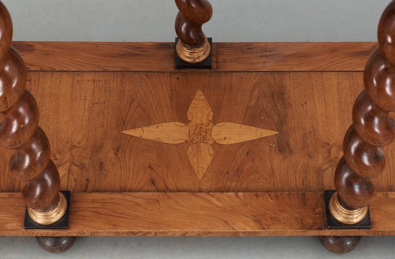 A Baroque second half 17th century cabinet on stand.