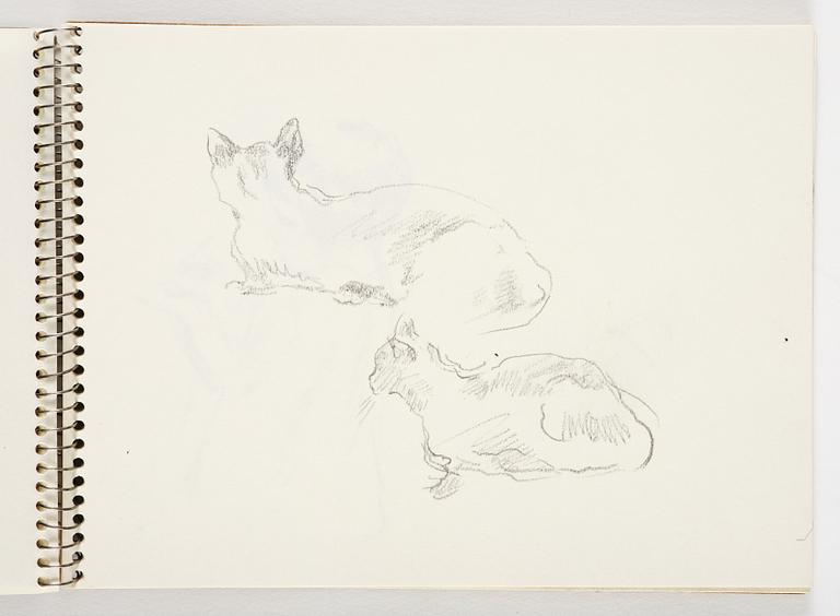 Lotte Laserstein, 4 skissböcker med blyertsteckningar.