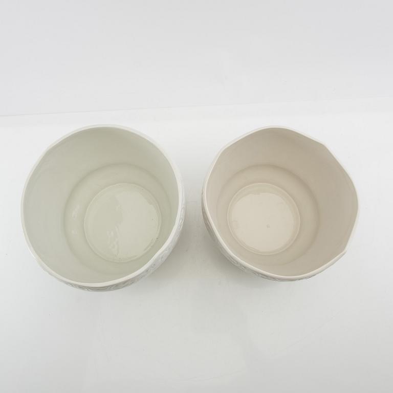 Outer covers 2 pcs of different sizes Art Nouveau, early 20th century stoneware.