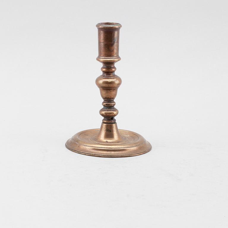 LJUSSTAKE, mässing, barock, 1700-tal.