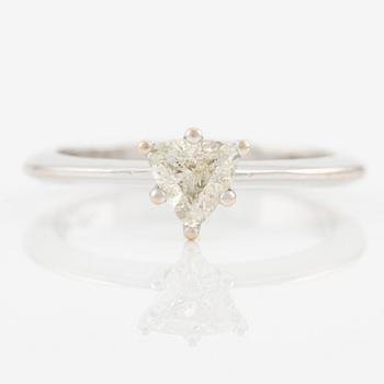 Trillion-cut diamond ring.