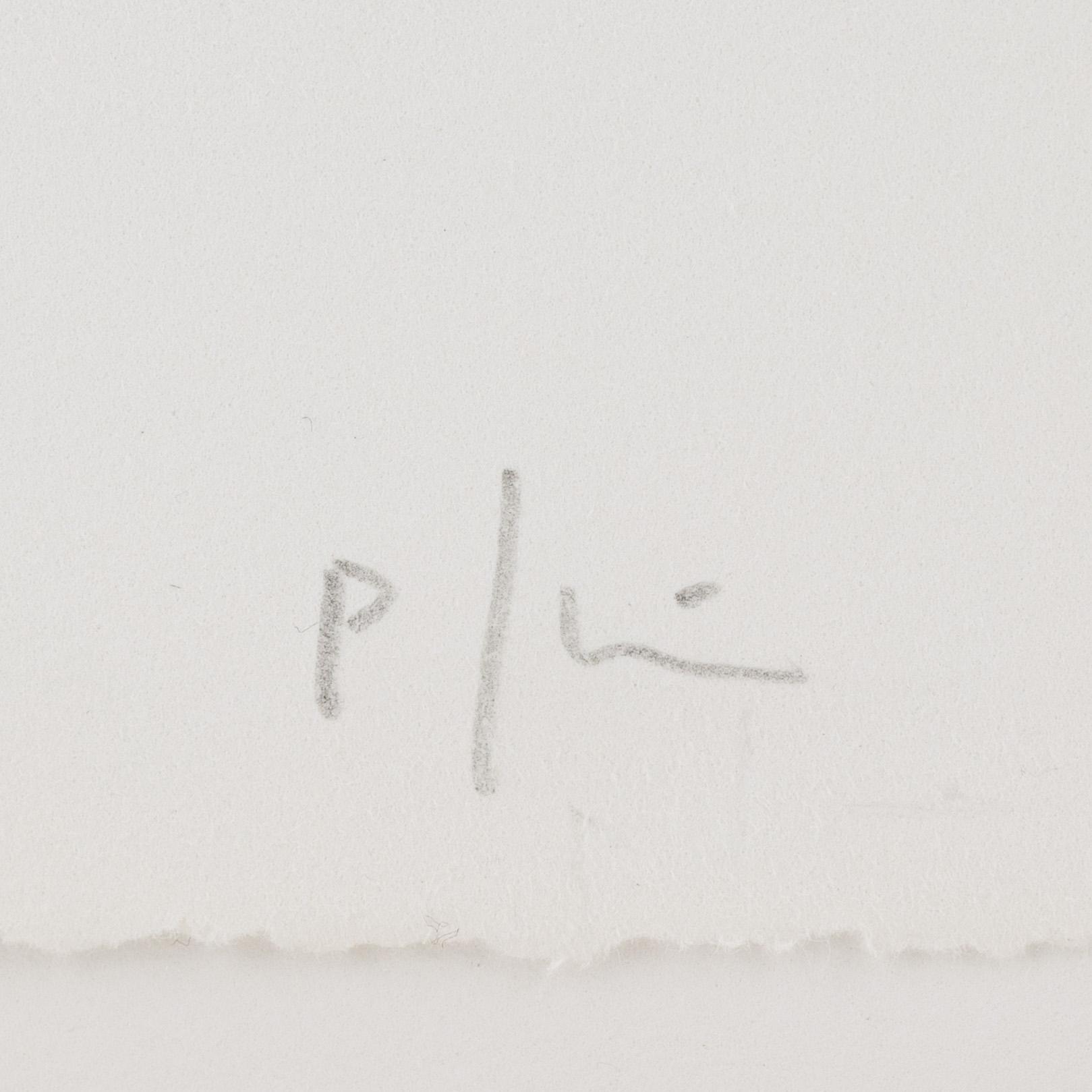 Peter Frie, monotypi, signerad P Frie med blyerts.