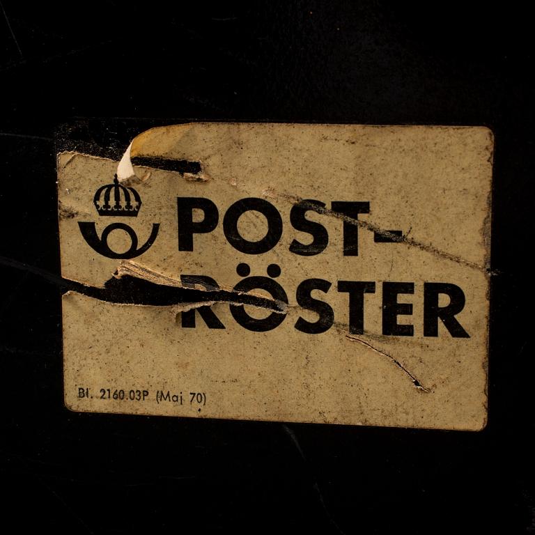 RÖSTLÅDA/BREVLÅDA, 1900-talets andra hälft.