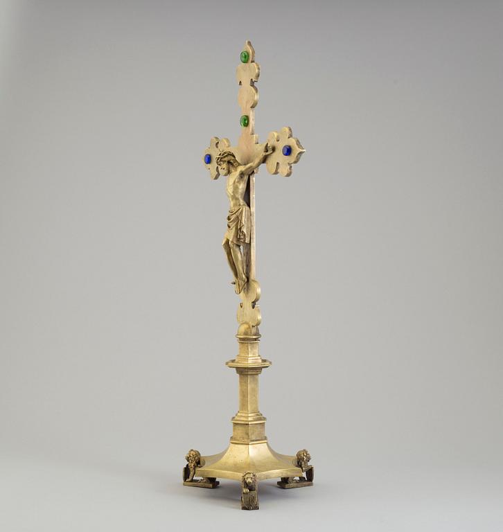 A first half of the 19th century bronze crucifix.