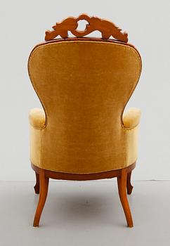 FÅTÖLJ, nyrokoko, 1800-talets andra hälft.