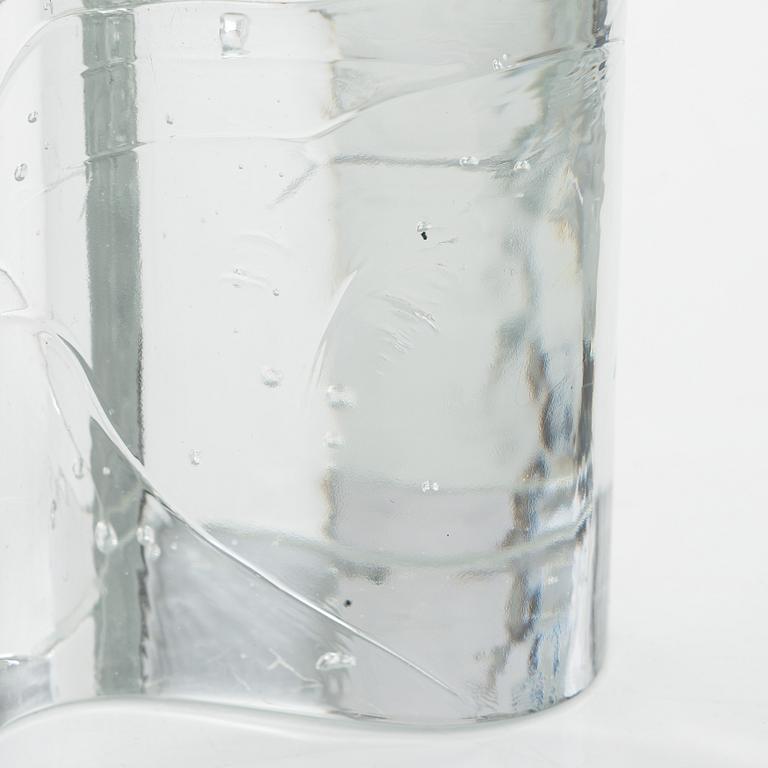 Timo Sarpaneva, glasskuplturer, 2 st, "Arkipelago"-serien, signerad Timo Sarpaneva.