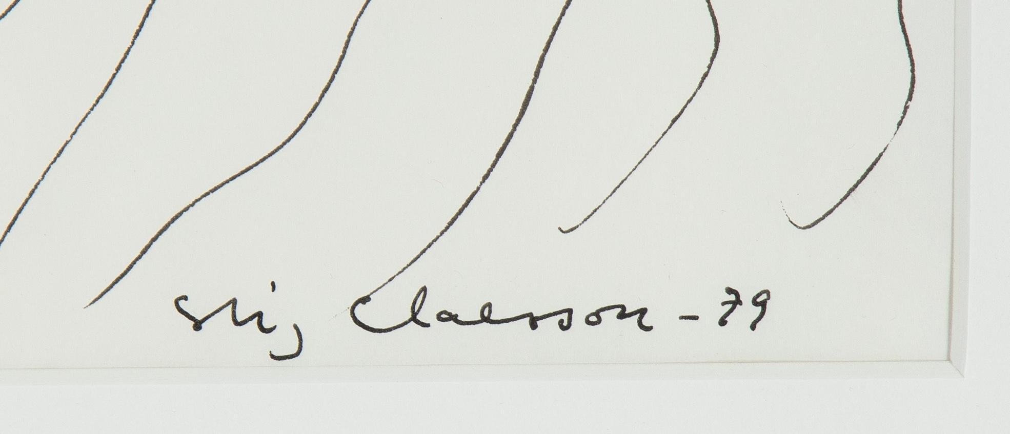 Stig Claesson, indian ink drawing, signed and dated 1979.