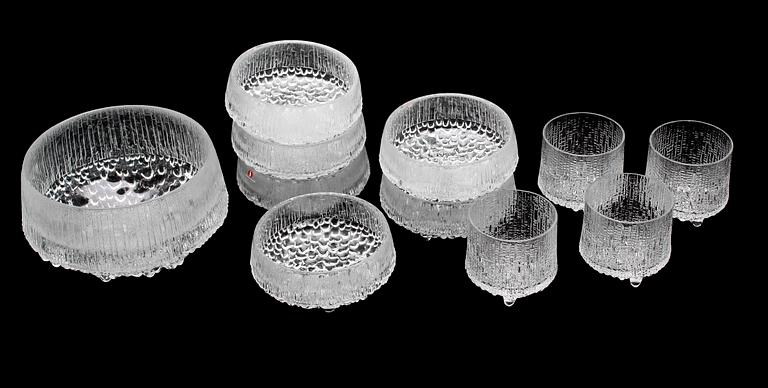 SERVISGLAS, 11 delar, "Ultima Thule", Tapio Wirkkala, Iittala.