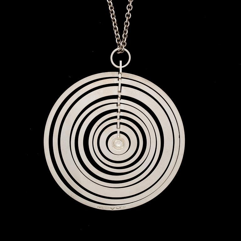 TAPIO WIRKKALA, hänge "Silvermåne", silver. Kultakeskus 1971.