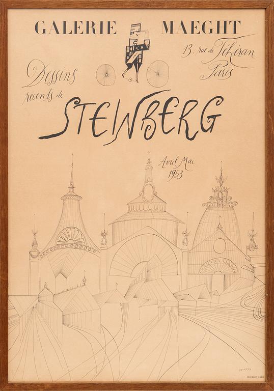 Saül Steinberg, litografisk affisch.