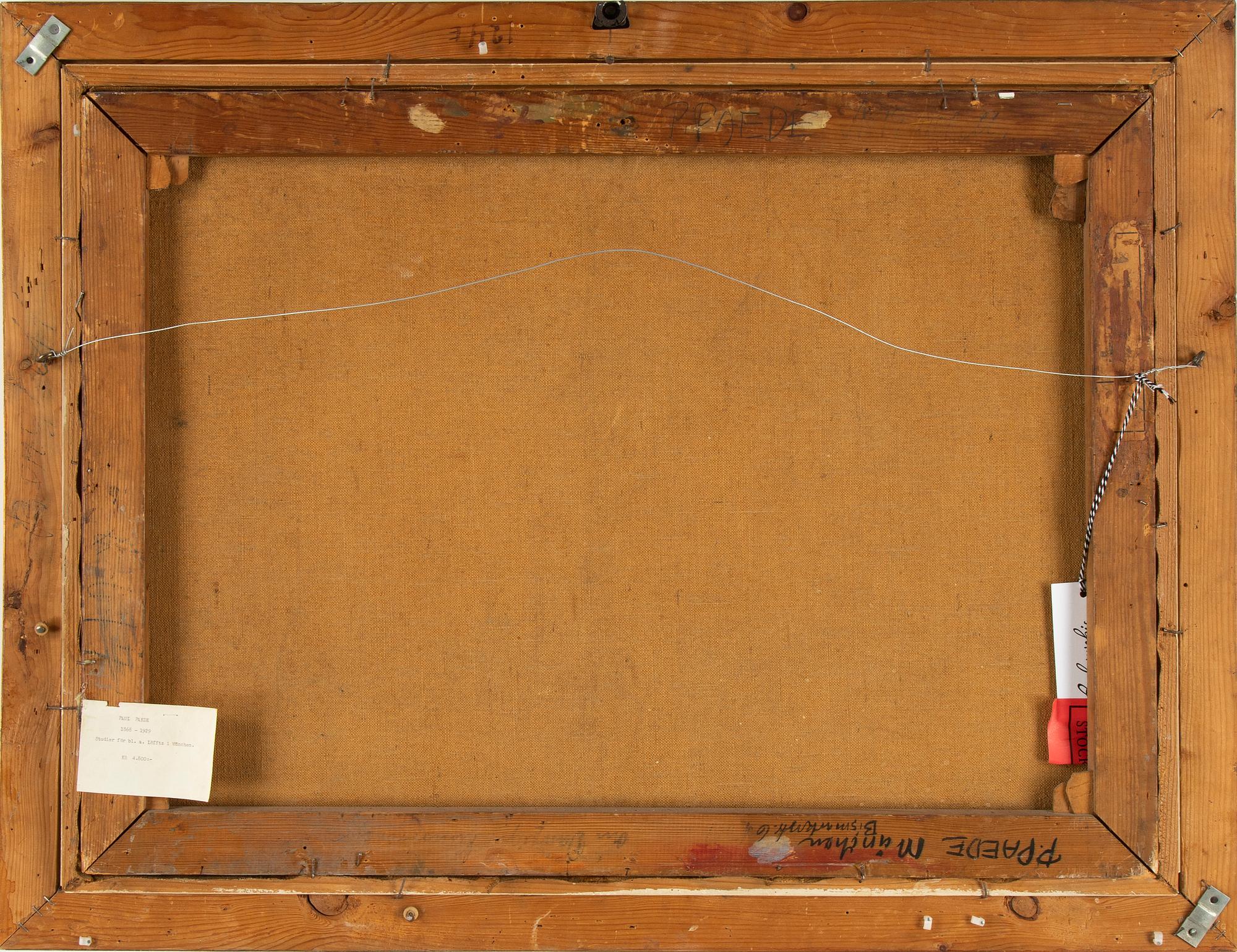 Paul Paede, oil on canvas, signed.