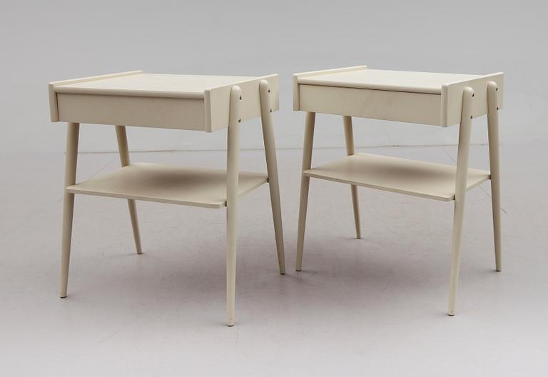 SÄNGBORD, 1 par, Carlström & Co, 1900-talets andra hälft.