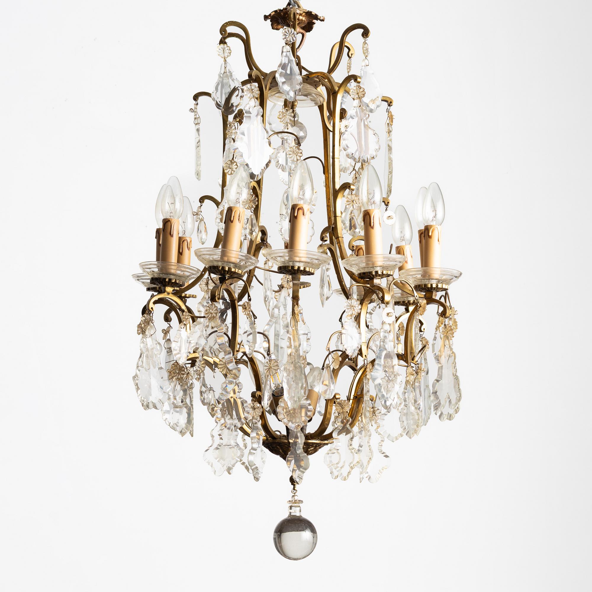 Ljuskrona, rokokostil, tidigt 1900-tal.