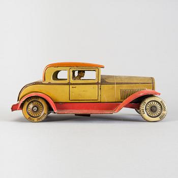 A Tipp & Co tinplate sports car, Germany, 1930s.