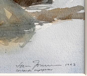 Lars Jonsson, ,  watercolour signed and dated 1993.