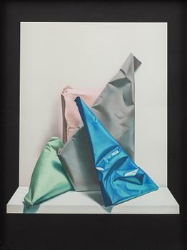 Yrjö Edelmann, "Four paper objects on shelf".