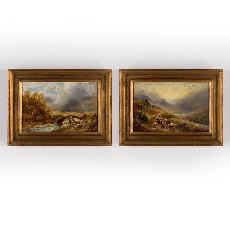 ROBERT WATSON, two paintings, oil on canvas, signed R Watson and dated 1894.