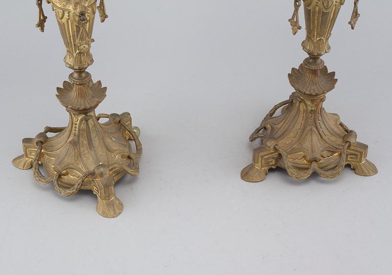 A pair of candelabras, early 20th century.