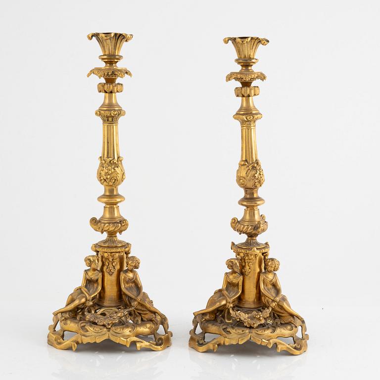 A pair of early 20th century candelabras.
