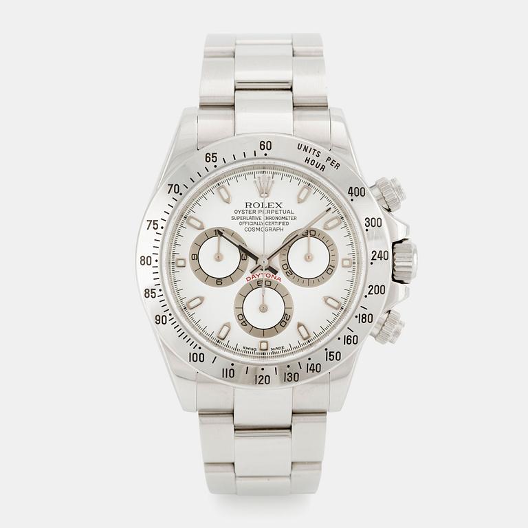 Rolex, Cosmograph, Daytona, chronograph, wristwatch, 40 mm.