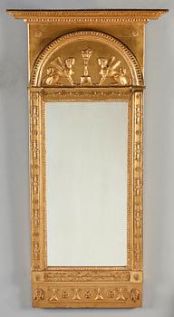 SPEGEL, empire, LM Thims Spegelfabrik, Stockholm, 1800-talets början.